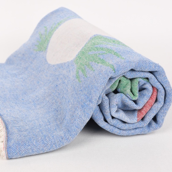 The Mushroom Travel Towel Blanket Reversible 100% Organic Cotton - Picture 5 of 13